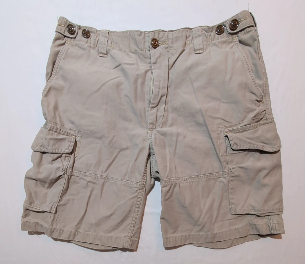 Polo Ralph Lauren Shorts Mens 35 Beige Khaki Cargo Outdoors Casual 35x21