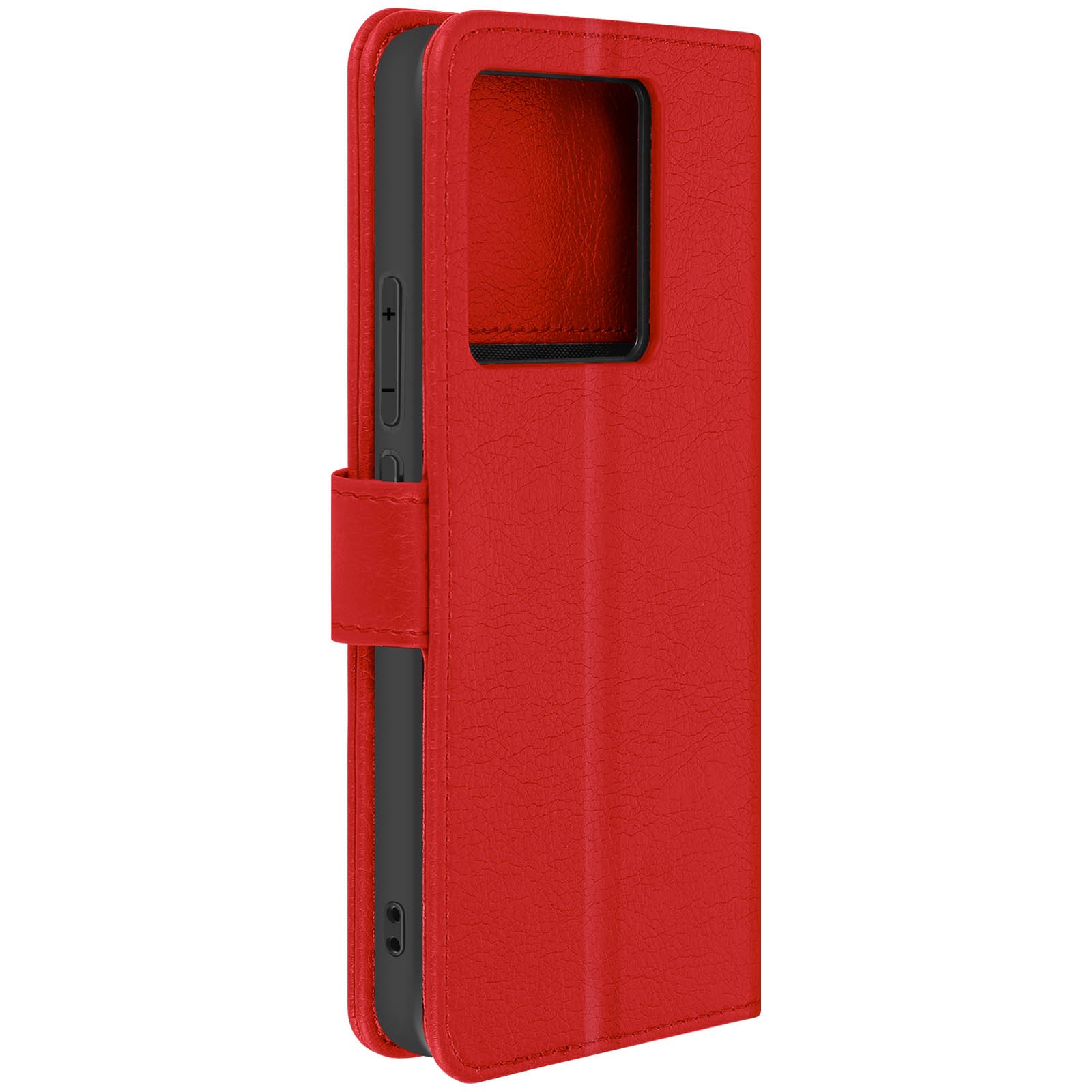 Housse Xiaomi 13T Pro rouge antichoc avec support de visionnage et fente pour carte bleue
