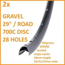 2x 29" ZOLL GRAVEL MTB FELGEN FÜR 28 LOCH SCHEIBENBREMSEN MOUNTAINBIKE RENNSP...