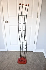 Vintage Wave Wood Base Atlantic 100 CD Retro Games Storage Wire Tower Rack 51”