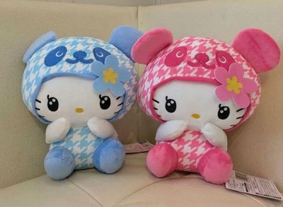 Hello Kitty Panda Plüsch Puppe Nervenkitzel Heisei Ära 2er Set Furyu Neu 24 c...