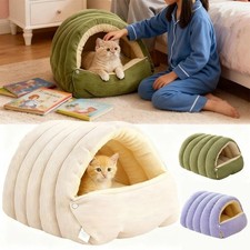 Thermal Cat Cave Winter Warm Plush Bed Enclosed Soft Pet Cave Cat Dog 45 30 19CM