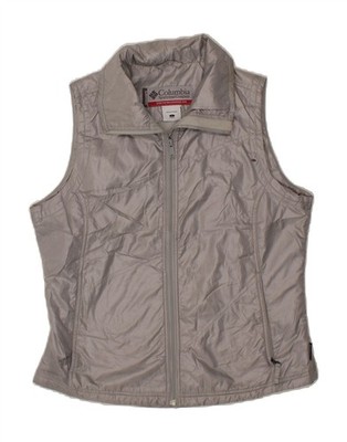 Columbia Damen wattierte Weste UK 16 Large silber Polyester DL12