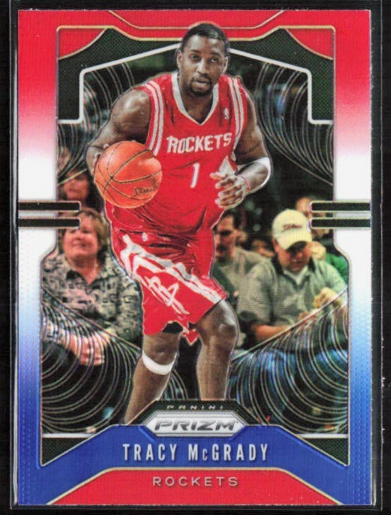 2019-20 Panini Prizm TRACY MCGRADY RWB Prizm Card #26 Houston Rockets