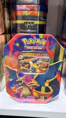 2026 Pokemon Mega Charizard ex Factory Sealed Tin Box - 4 Booster Packs - 1 Foil