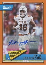 Malik Jefferson 2018 Classics Orange Auto Autograph RC Texas Longhorns 18/25