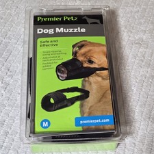 Premier Pet Dog Muzzle Medium Size Padded Nylon Safe  Adjustable, New F