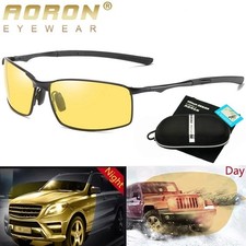 Nachtsichtbrille Herren HD Fahren Sonnenbrillen Polarisiert Night Vision Goggles