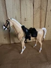 Marx Toys Vintage Johnny West Palomino Thunderbolt Horse 1960s W/black Tack WOW