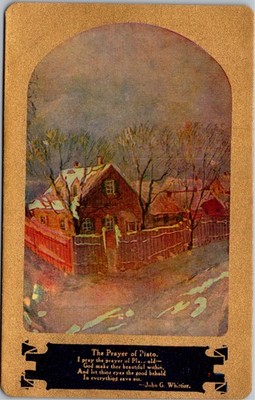 Postcard The Prayer of Plato by John G. Whittier