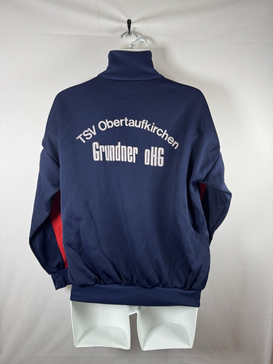 Vintage 80s Adidas Trefoil Navy Blue German Sports Club Track