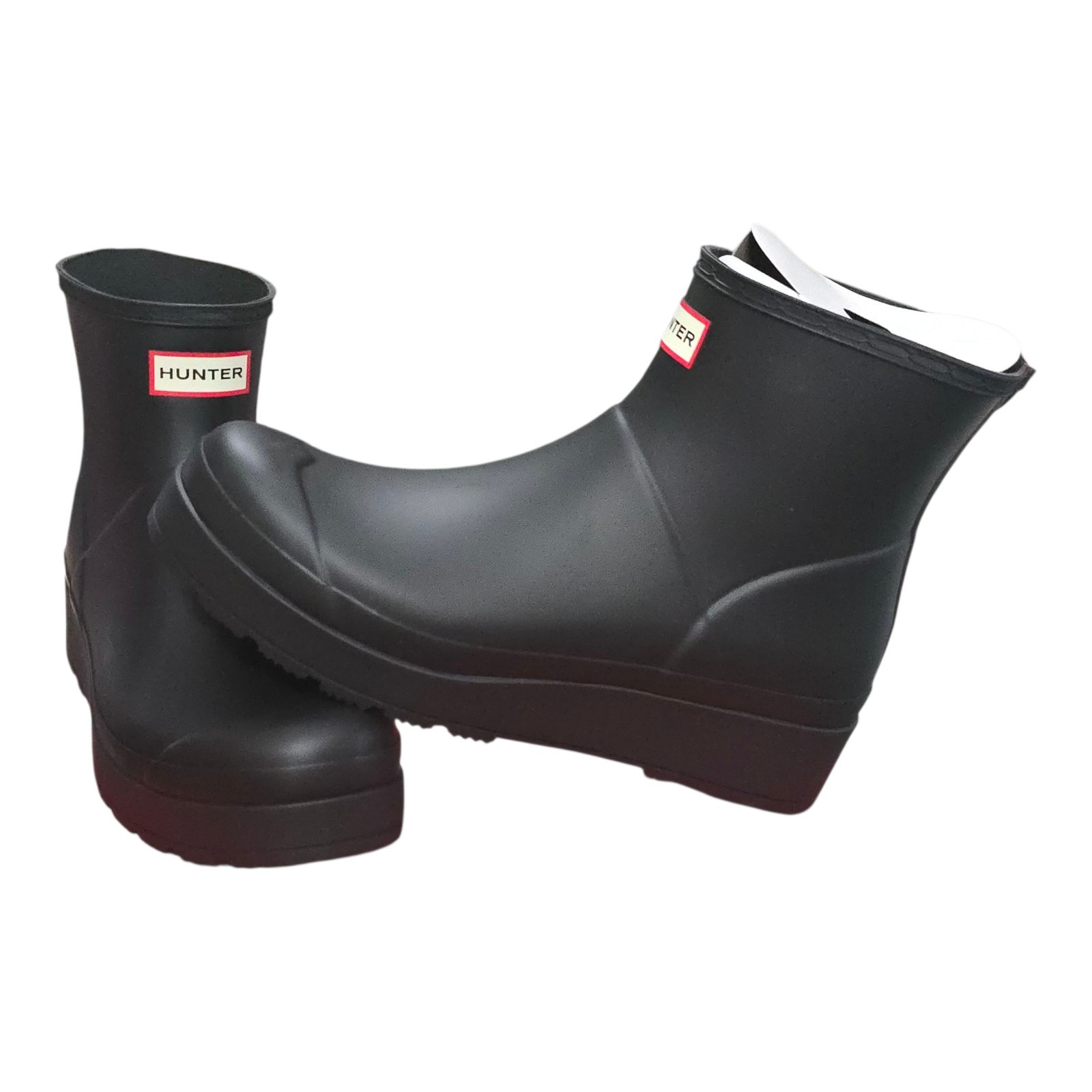 Hunter Original Play Short Rain Boots - Women's Size 11 Black Waterproof Wedge Matte