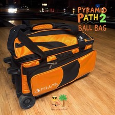 Pyramid Path Pro Deluxe Double Ball Roller Bowling Bag Shoe Pocket  More L  K