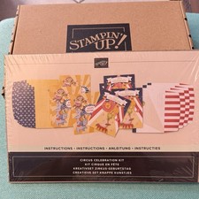 Circus Celebration Card Kit, New In Box Stampin Up Monkey Elephant Lion Birthday