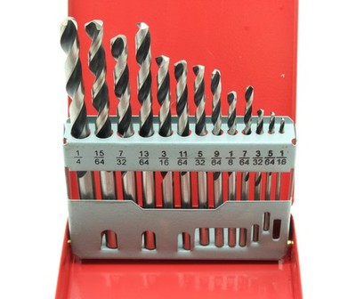 TMAX 13pc 1/4''-1/16'' M35 Cobalt Jobber Drill Bits, for Metal, Wood & Plastic