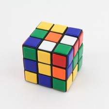 Rubik's Cube Puzzle Classic Brain Teaser Toy 2.25" Twist Cube Good Condition