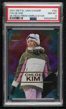 2021 Skybox Metal Universe Champions Premium Emerald 4/25 Chloe Kim PSA 8 1ef4