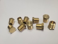 Lot of 10 pcs. 1/4"  Male NPT Brass Hex Head Plug