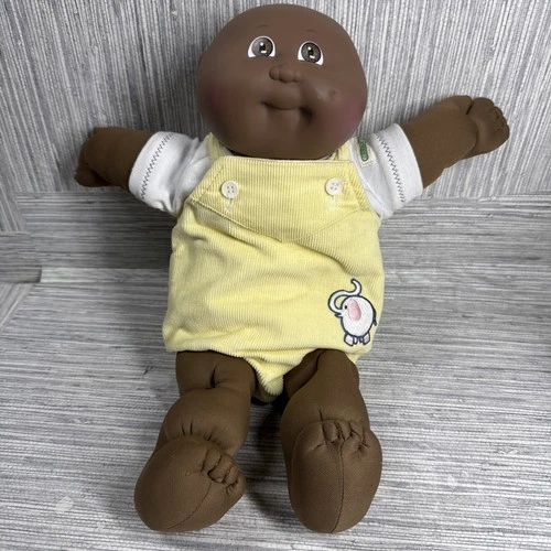 Vintage African American Cabbage Patch Boy Doll Black 1980’s W/ Outfit