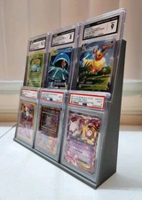 Graded card/toploader display stand 2-tier, Holds Up To 6 Graded Slabs, PSA,CGC.