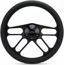 14 Black Billet Steering Wheel Chevy Gm Muscle Car Truck 6 Bolt Horn Button 14 Black Billet Steering Wheel Chevy Gm Muscle Car Truck 6 Bolt Horn Button
