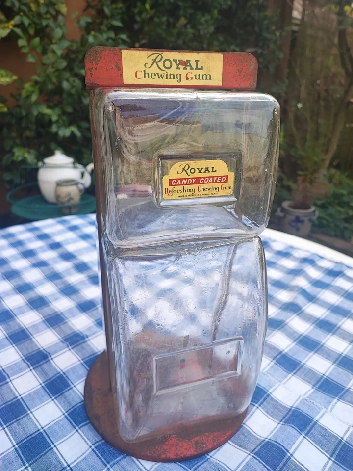 Rare Distributeur Publicitaire Royal, Bocal Bonbons/ Sucette , Épicerie Ancienne - Photo 3/4