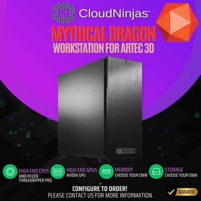 Cloud Ninjas Workstation Artec 3D AMD Thread 9965WX NVIDIA RTX PRO 4000 BLK SFF