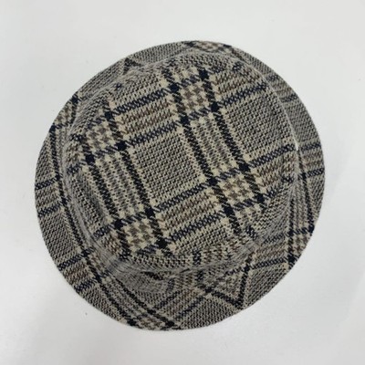 CELINE Triomphe Logo Wool Check Bucket Hat Brown | eBay display picture 1