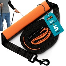 Cable de perro de línea larga/seguimiento de nailon para retiro y obediencia 5-20 m - Mascota total