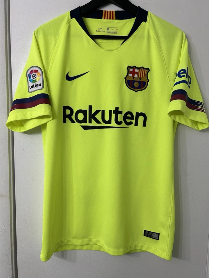 CAMISETA DE FUTBOL VISITANTE BARCELONA 2018 2019 NIKE 918990-703 #10 MESSI Foto 4 de 4