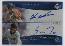 2005 Upper Deck Reflections Blue 11/35 Akinori Otsuka Shingo Takatsu Auto 00d2
