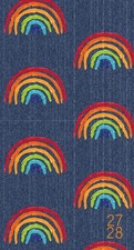 Retro Rainbow 2-Year 2027-28 3.5" x 6.5" Monthly Pocket Planner