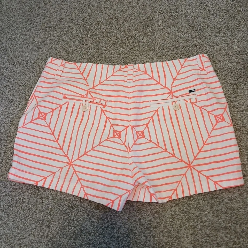 Pantalones cortos a rayas rojas Vineyard Vines Sailing Knots para mujer talla 10 Foto 2 de 4