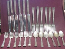 42 Silverplate National Silver Co. 6 place settings 1930 FLORENCE   no mono  