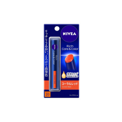 Nivea Japan - Soin pour les lèvres teinté / Tinted lip care Coral Red