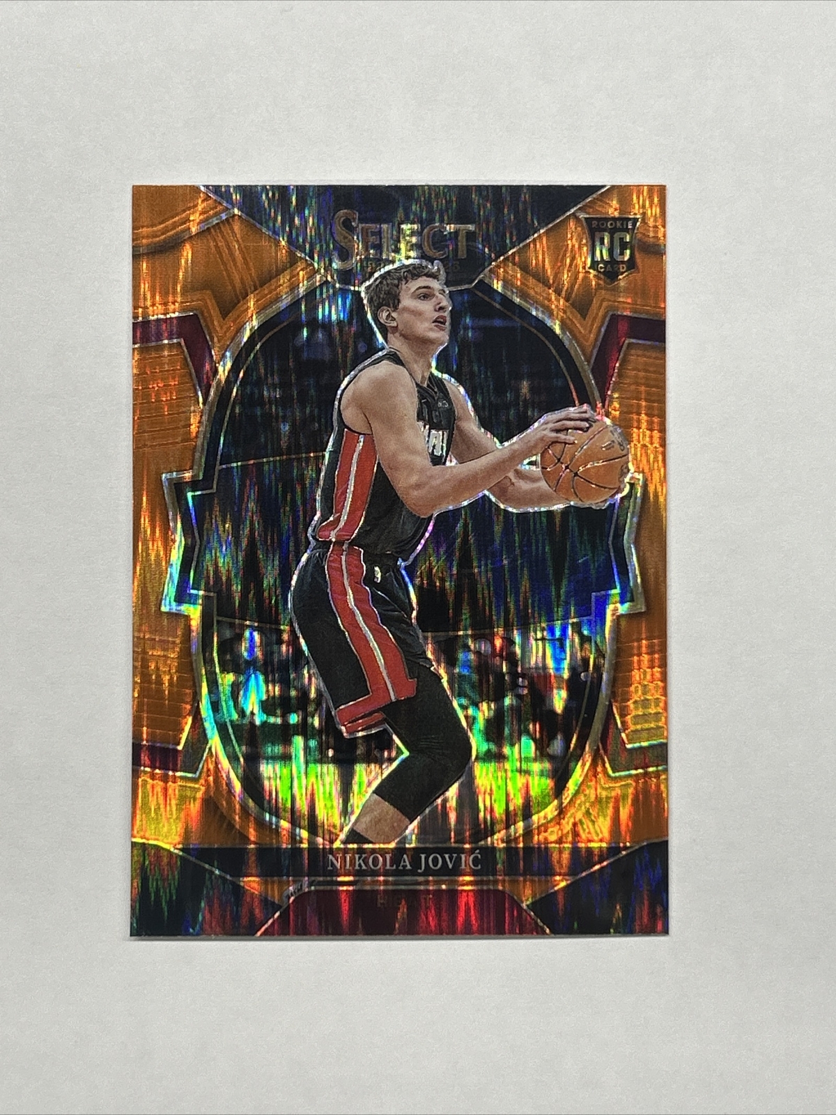 2022-23 Panini Select Concourse Orange Flash Prizm RC #91 Nikola Jovic Rookie