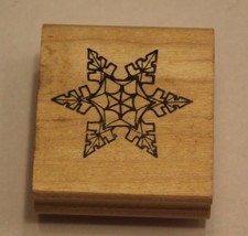 Decorative Winter Snow Snowflake Vintage 1995 Rubber Stamp by Theresa Allen