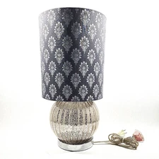 Vintage Unique & Durable Elegant Silver Mercury Glass Table Lamp