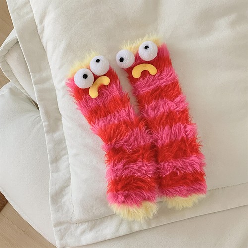 Coral Velvet Three-dimensional Quirky Socks, Cute Cartoon Wacky Novelty Socks - Picture 9 of 32