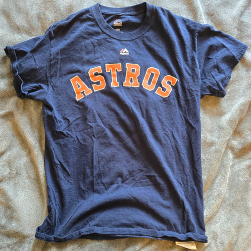 Majestic - Houston Astros - Short Sleeve - Jose Altuve- Blue - Size M - T Shirt