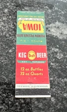VINTAGE IOWA PREMIUM BEER MATCHBOOK COVER DUBUQUE STAR BREWING DUBUQUE IA IOWA