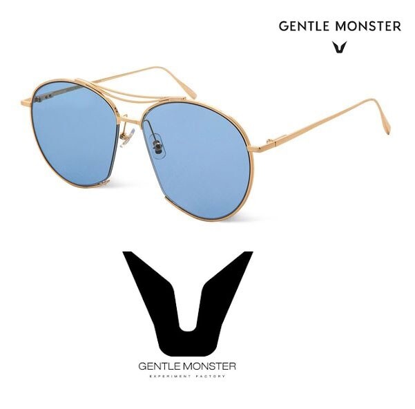 小物 gentle monster TITANIUM JUMPING JACK NWOT Gentle Monster Gold Blue Lens Jumping Jack Titanium