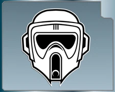 SCOUT TROOPER Helmet Vinyl Decal #1 Star Wars Sticker, Biker Scout Helmet
