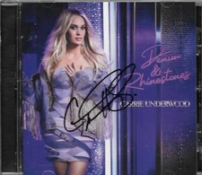 Carrie Underwood Signed 5-1/2"x5" Autograph CD Cover, Music CD & Sticker