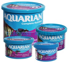 AQUARIAN TROPICAL FISH FLAKE FOOD 13g, 25g 50g 200g AQUARIUM FLAKES GENUINE