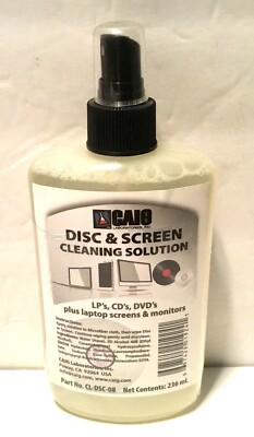CAIG DISC & SCREEN CLEANING SOLUTION - 8OZ RADIOSHACK NEW FREE SHIPPING