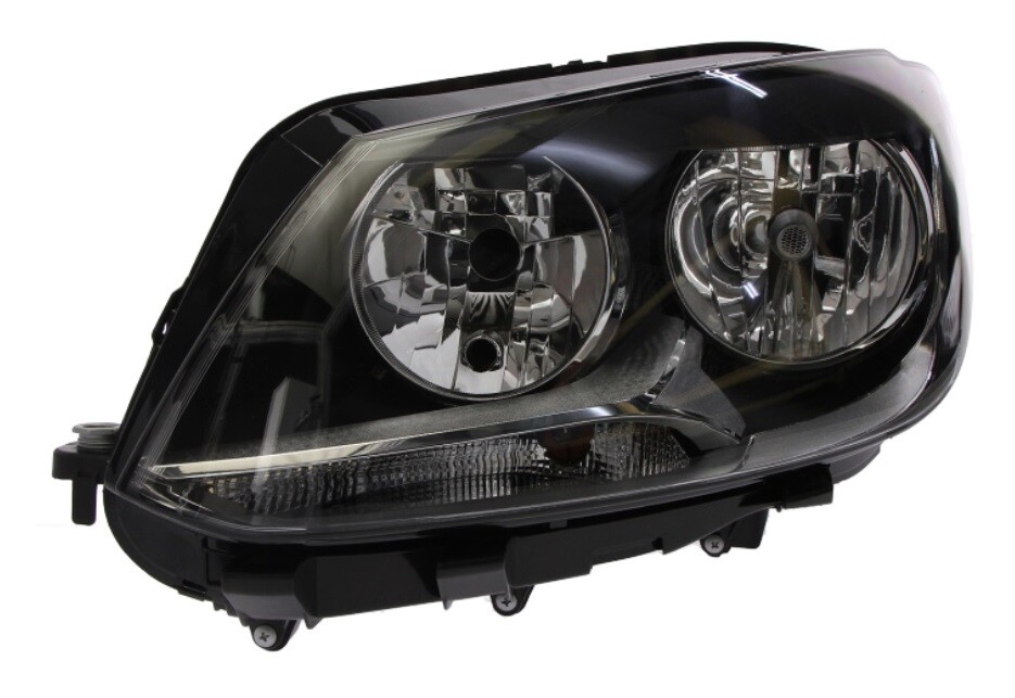 Phare gauche électrique H15 H7 avec moteur de réglage et fond noir pour Caddy 3