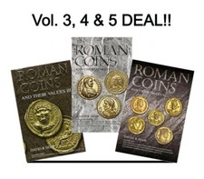 Roman Coins & Their Values Vol 3, 4 & 5  AD 235 -491 Reference Guide Books GIFT