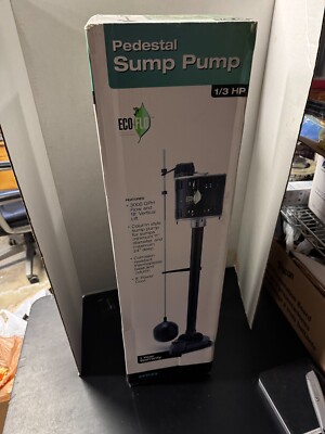 NEW ECO-FLO 1/3 HP PEDESTAL SUMP PUMP 3000GPH MODEL EPP33