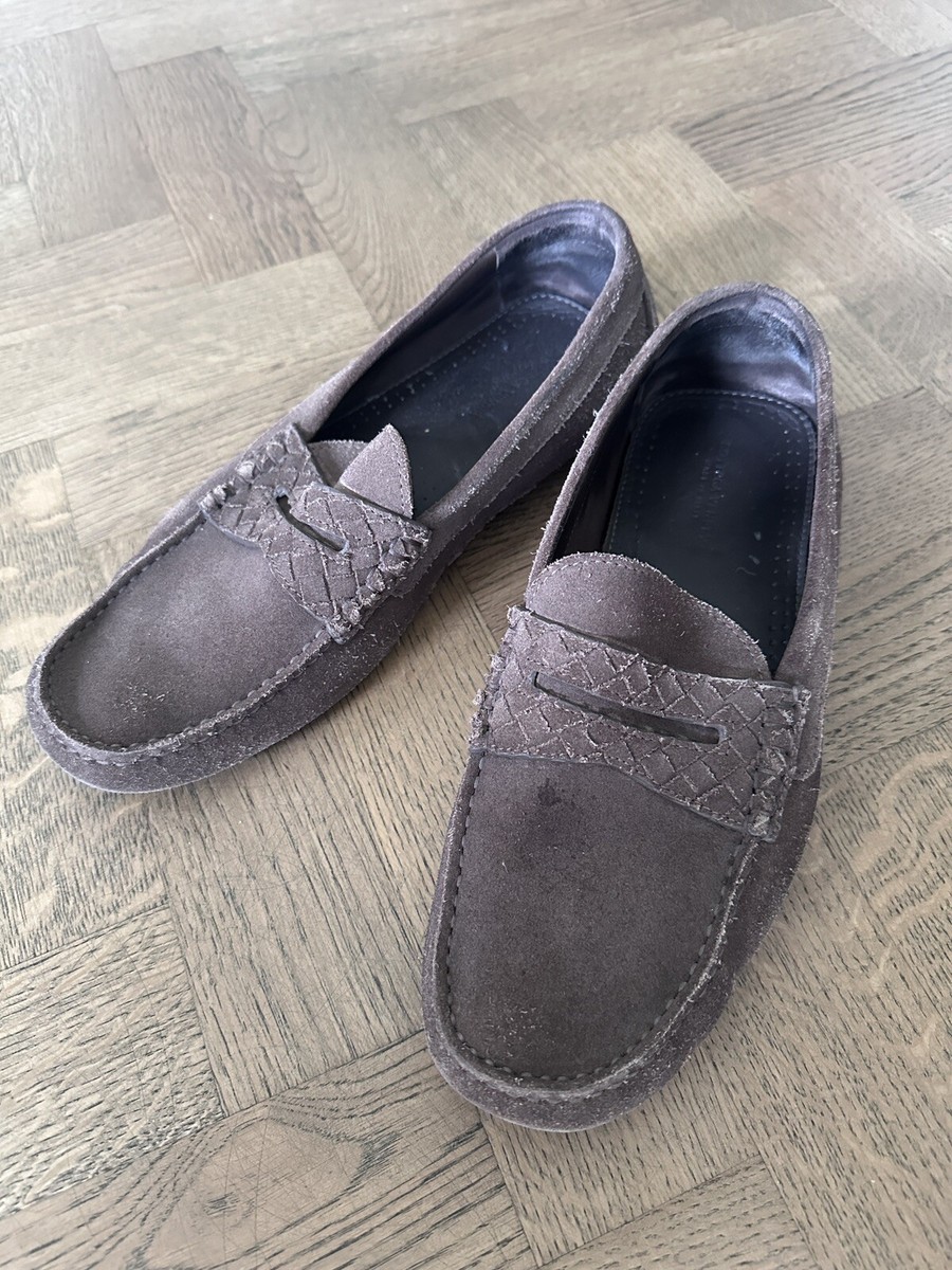 Bottega Veneta Footwear Mens Brown Suede Loafers Designer